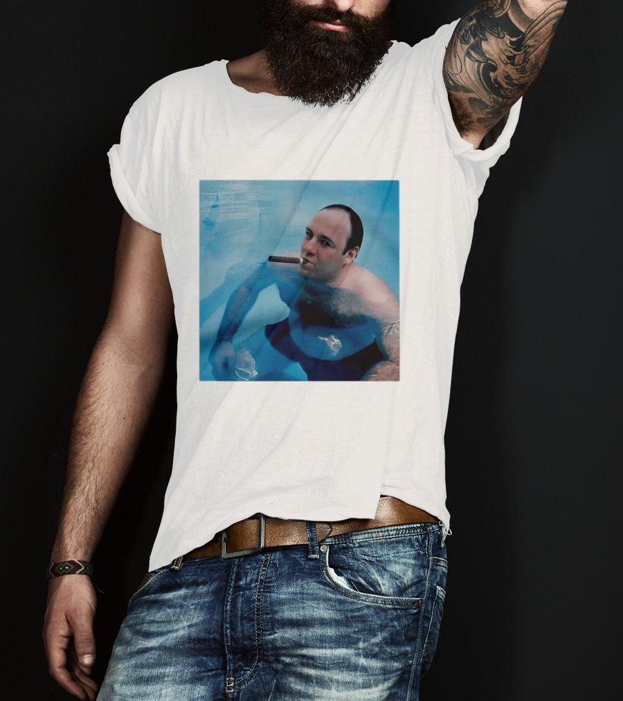 Tony Soprano The Sopranos Pool Scene Cigar Water Moment T-Shirt