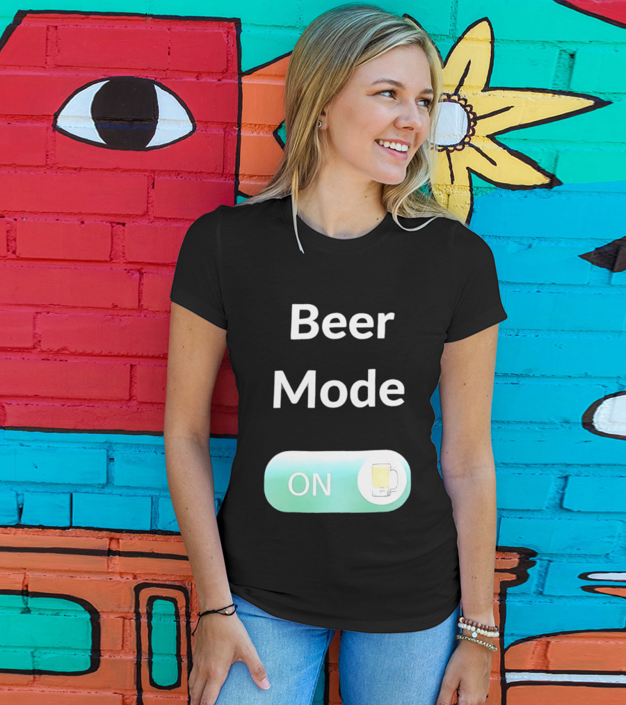 Beer Mode On Switch With Beer Glass T-Shirt