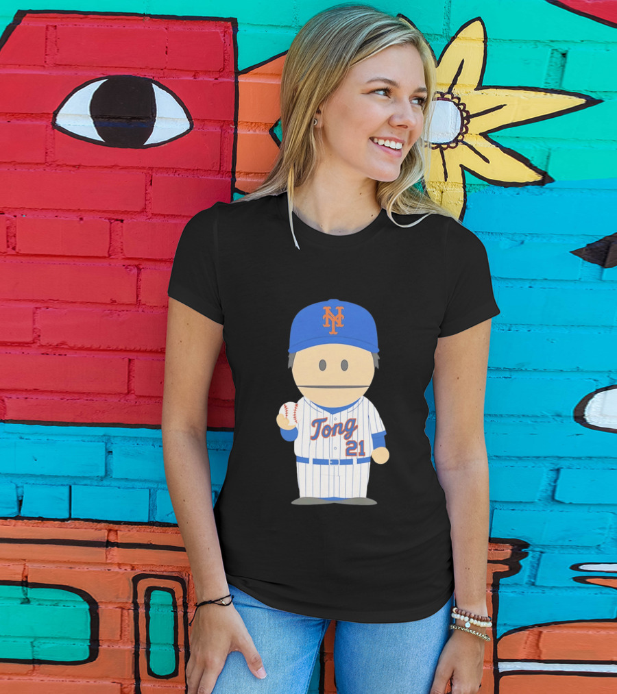 New York Mets Jonah Tong Canadian Canon 21 Baseball T-Shirt