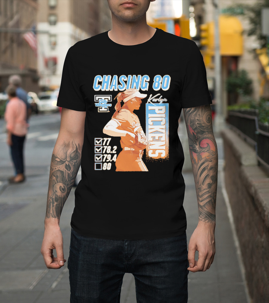 Karlyn Pickens Tennessee Lady Volunteers Softball Chasing 80 T-Shirt