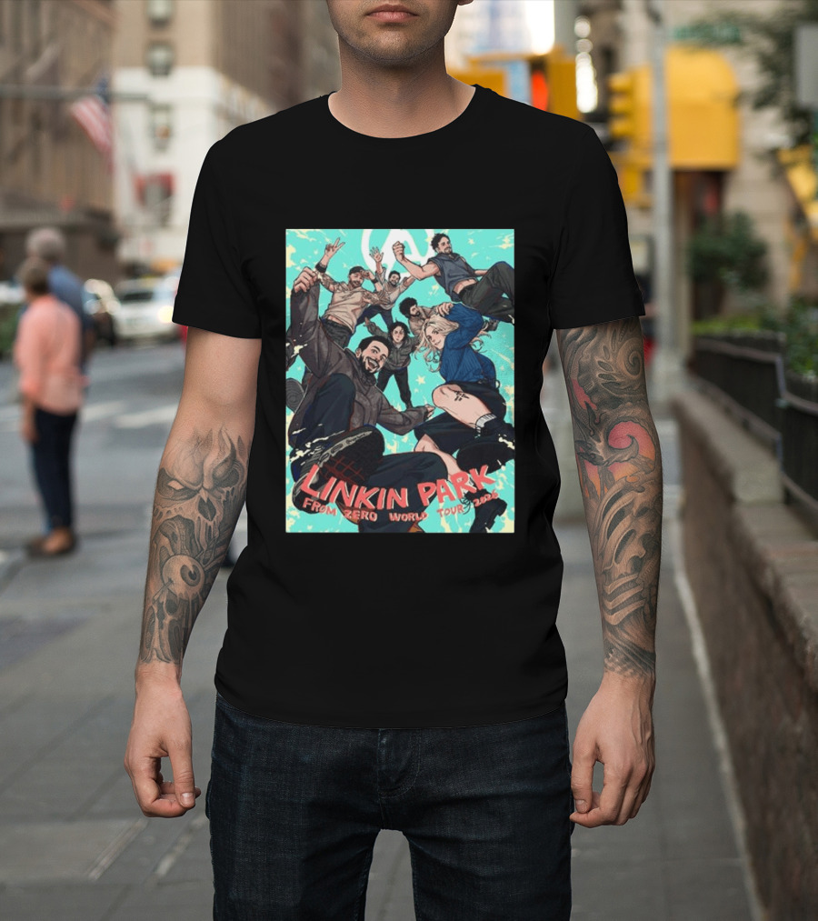 Linkin Park From Zero World Tour 2026 Munich Anime Style Concert T-Shirt