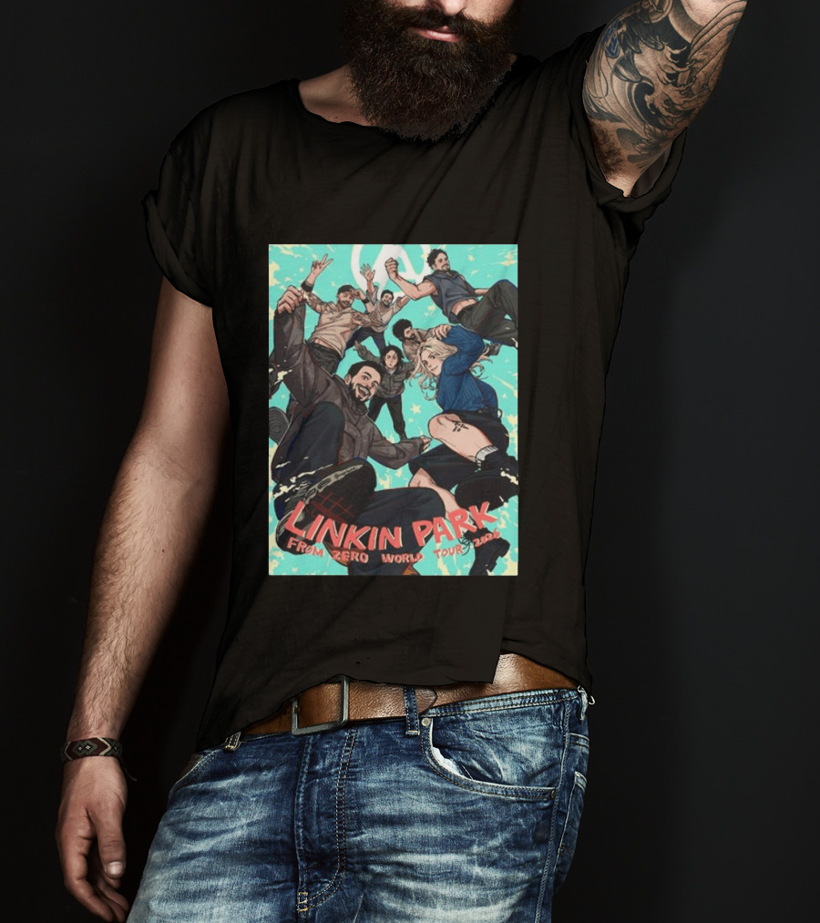 Linkin Park From Zero World Tour 2026 Munich Anime Style Concert T-Shirt