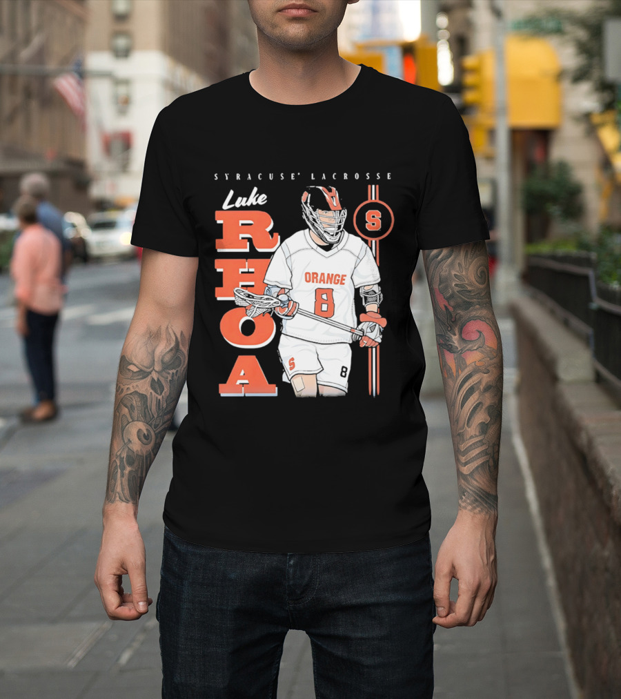 Luke Rhoa Syracuse Lacrosse Orange NCAA 8 T-Shirt