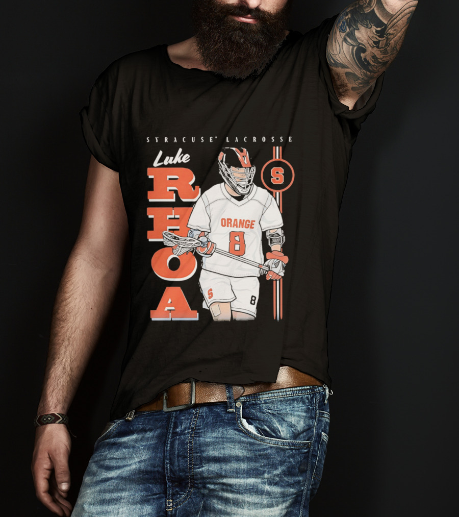 Luke Rhoa Syracuse Lacrosse Orange NCAA 8 T-Shirt
