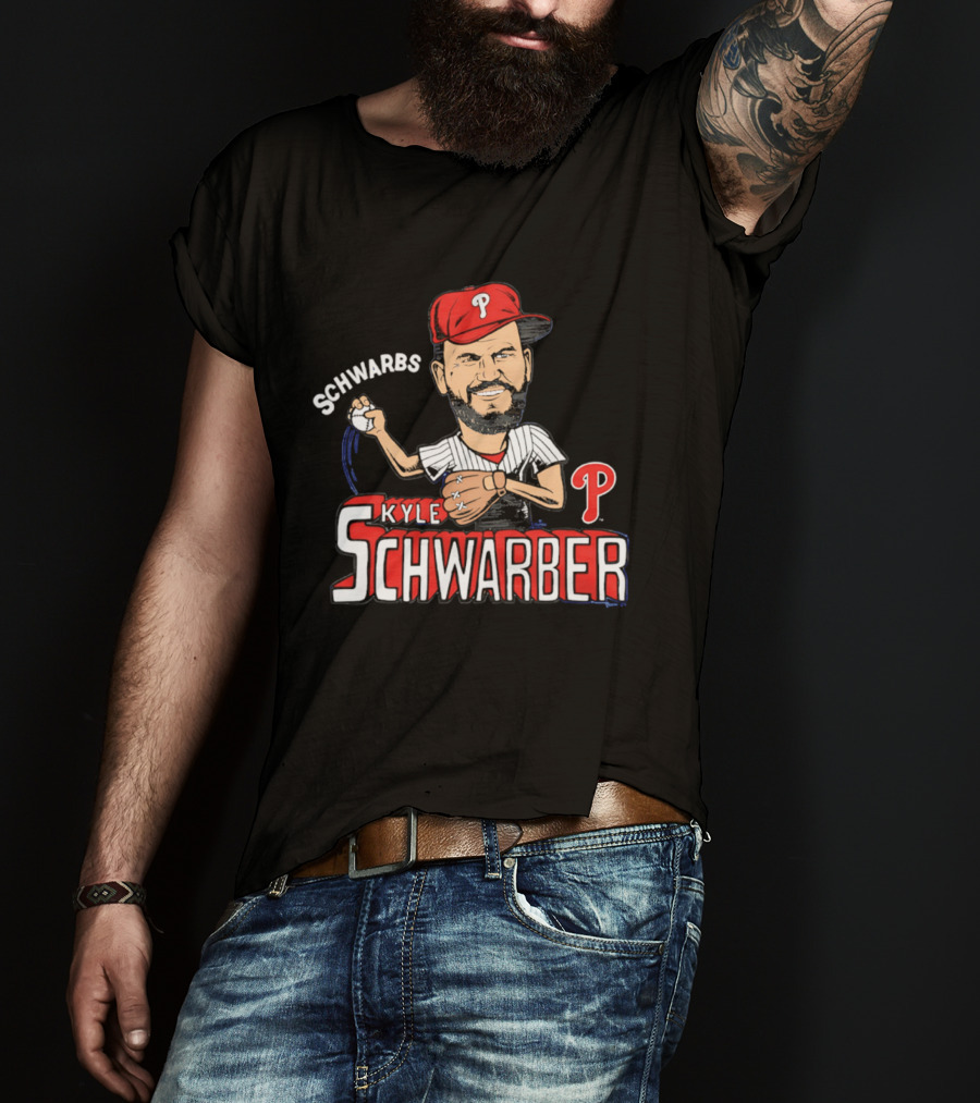 Philadelphia Phillies Kyle Schwarber Caricature Schwarbs Tri Blend T-Shirt