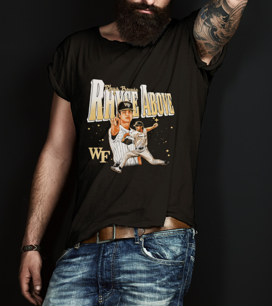 Rhys Bowie Wake Forest WF Baseball Rhys Above T-Shirt
