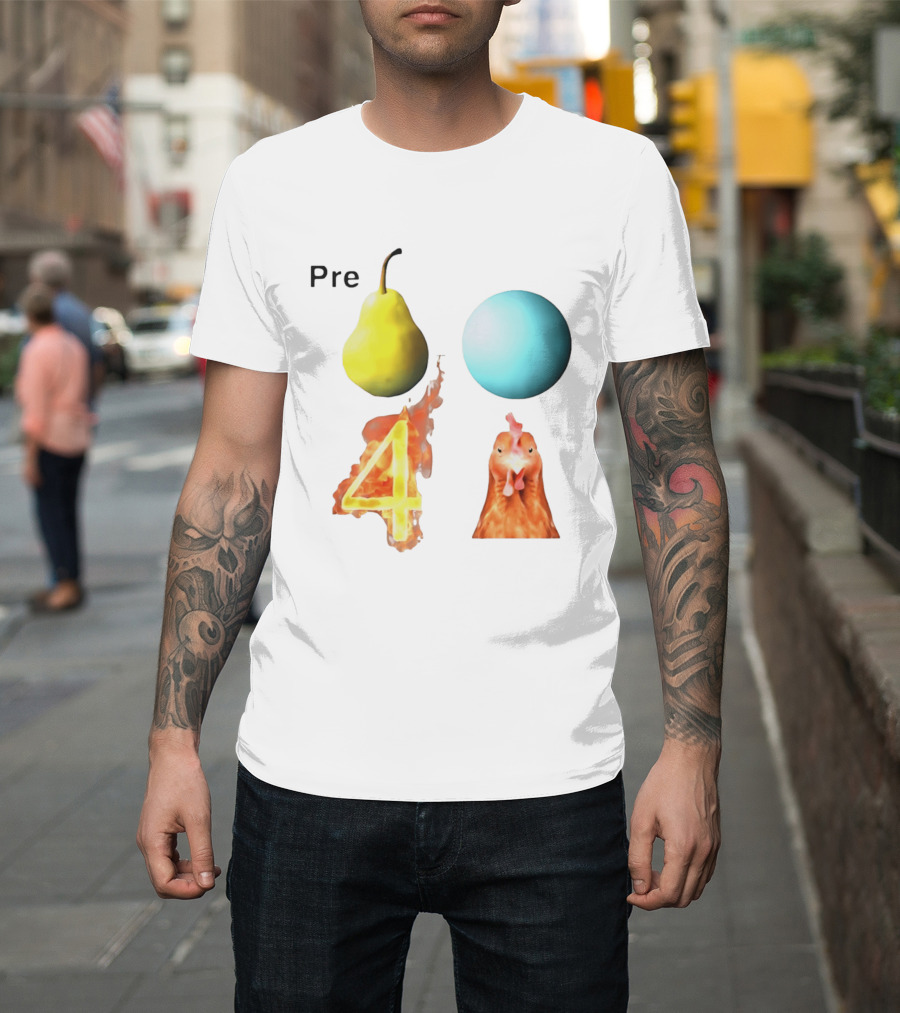 Pre Pear Blue Egg Fire 4 Chicken T-Shirt