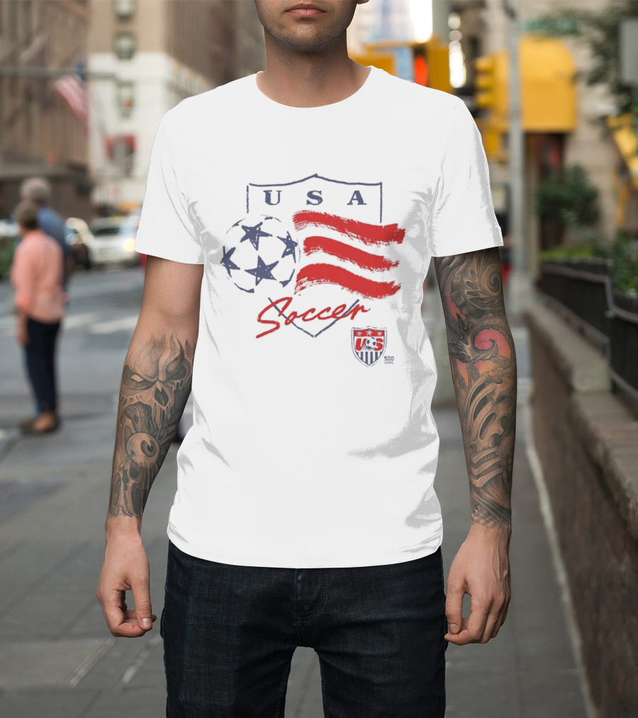 USA Soccer Federation Shield Stars And Stripes Football T-Shirt