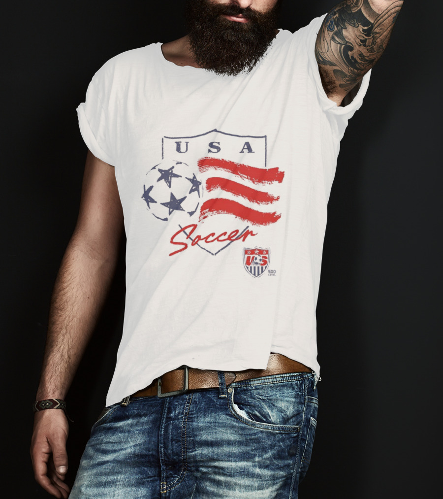 USA Soccer Federation Shield Stars And Stripes Football T-Shirt