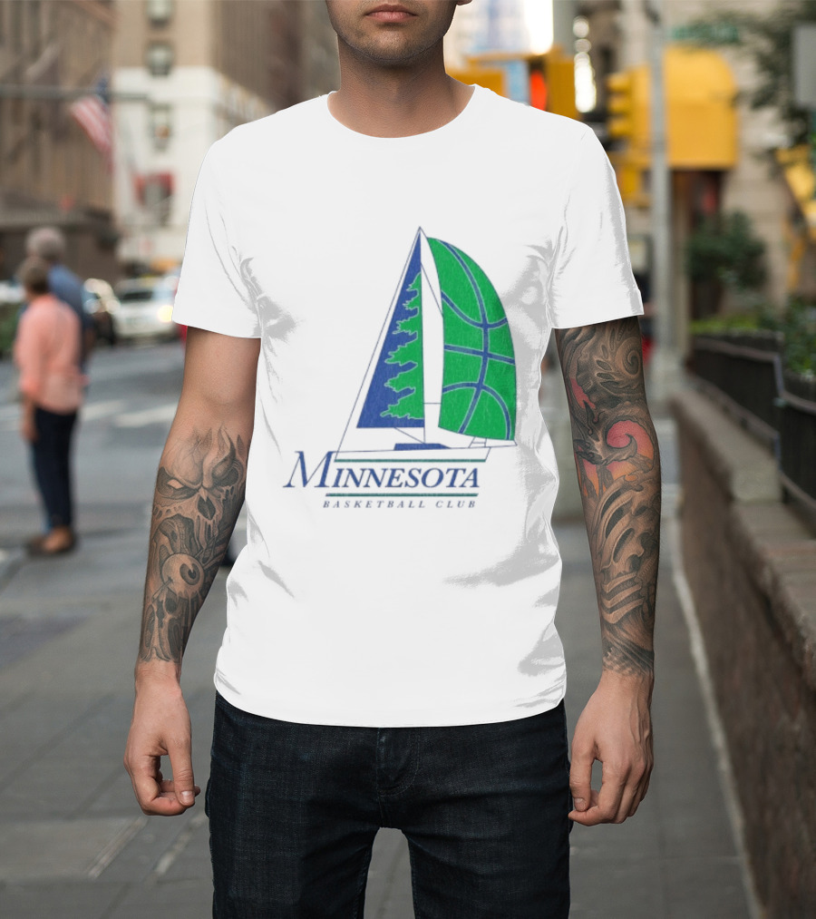 Minnesota Basketball Club Sailing Boat And Hoop T-Shirt