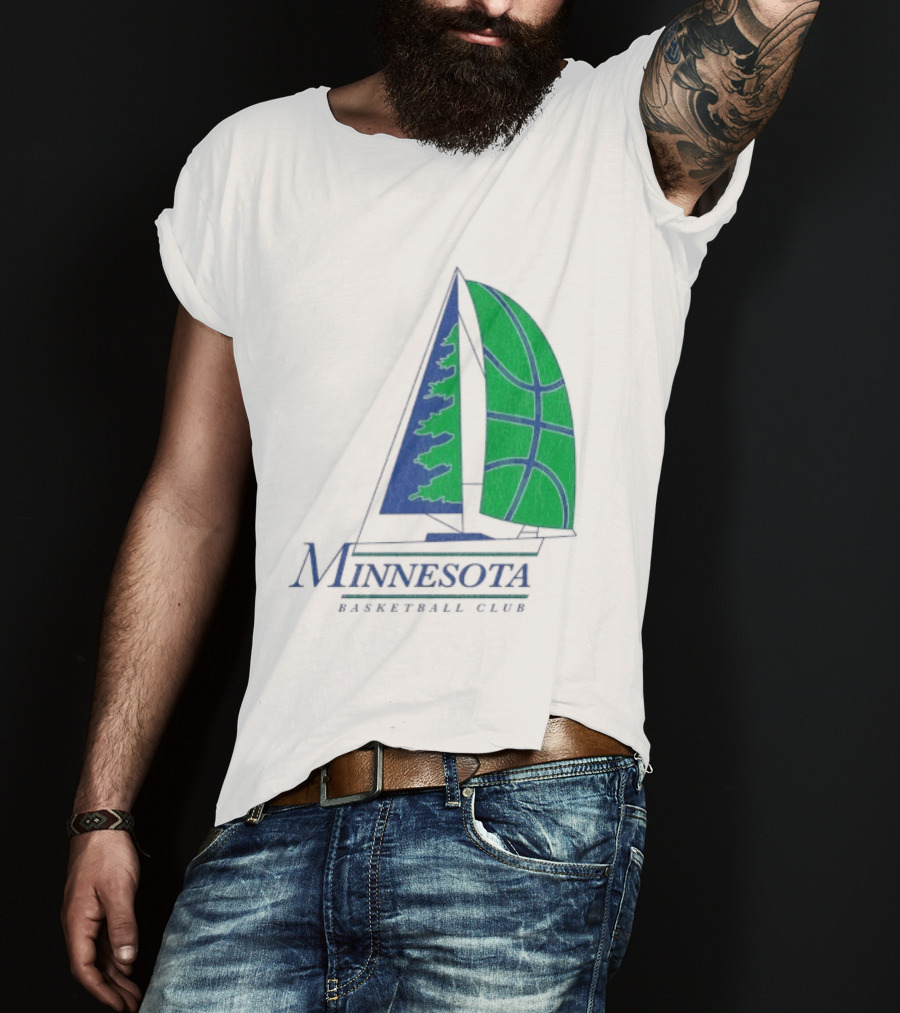 Minnesota Basketball Club Sailing Boat And Hoop T-Shirt