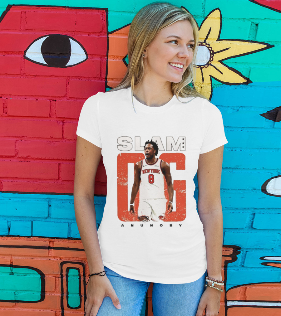 SLAM New York Knicks OG Anunoby NBA Basketball 8 T-Shirt