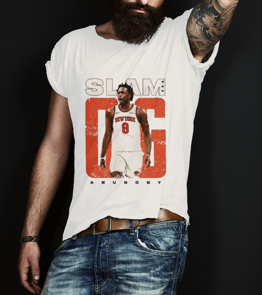 SLAM New York Knicks OG Anunoby NBA Basketball 8 T-Shirt