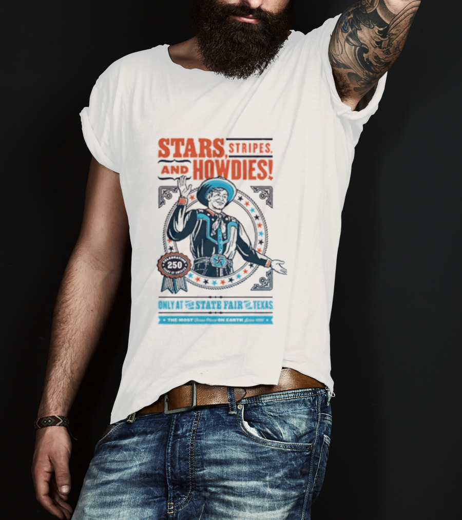 Stars Stripes And Midways State Fair Of Texas 2026 250 Big Tex Circle T-Shirt