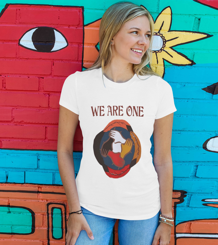 We Are One Unity Hands Feathers Orange Culture Heritage Collective T-Shirt