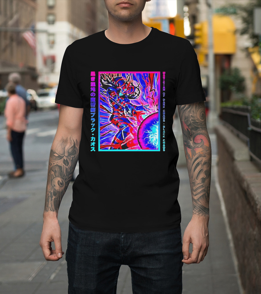 Officila Magician Of Dark Chaos Black Chaos Vaporwave Anime Yugioh T-Shirt