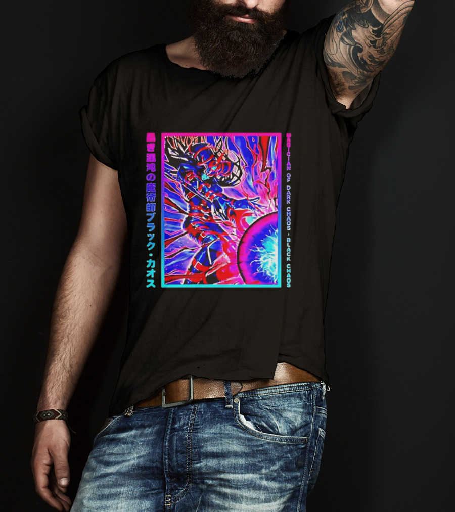 Officila Magician Of Dark Chaos Black Chaos Vaporwave Anime Yugioh T-Shirt