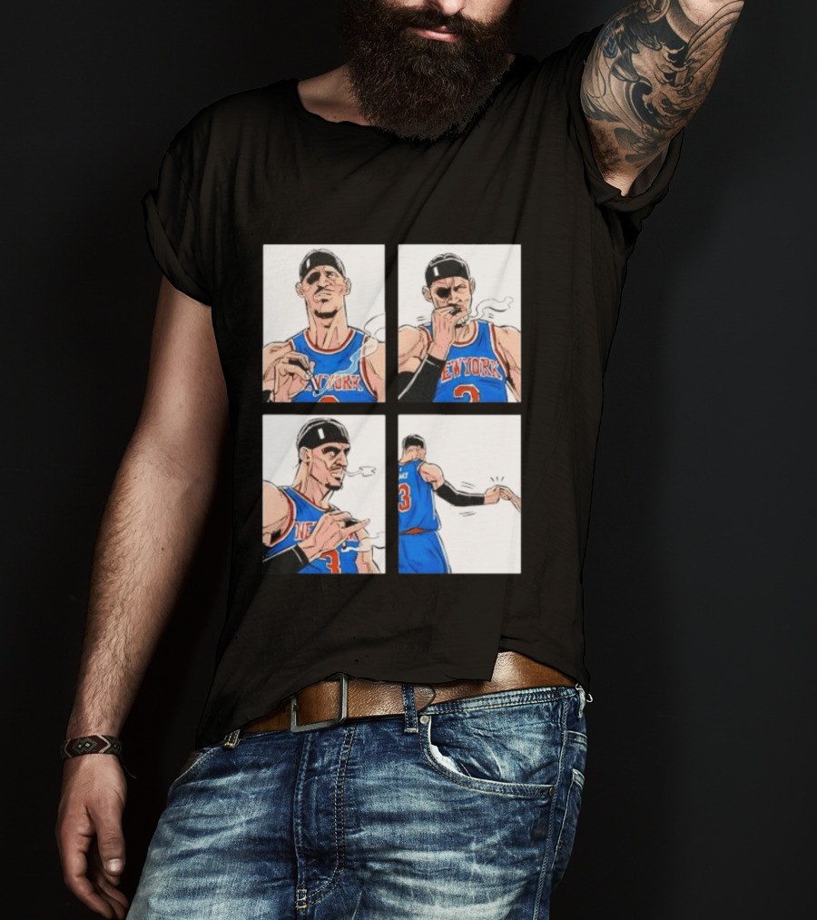 New York Knicks Number 3 Smoking Gesture Josh Hart Moment T-Shirt