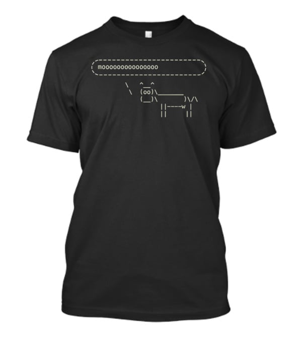 Moooooooooooooooo Cow ASCII T-Shirt