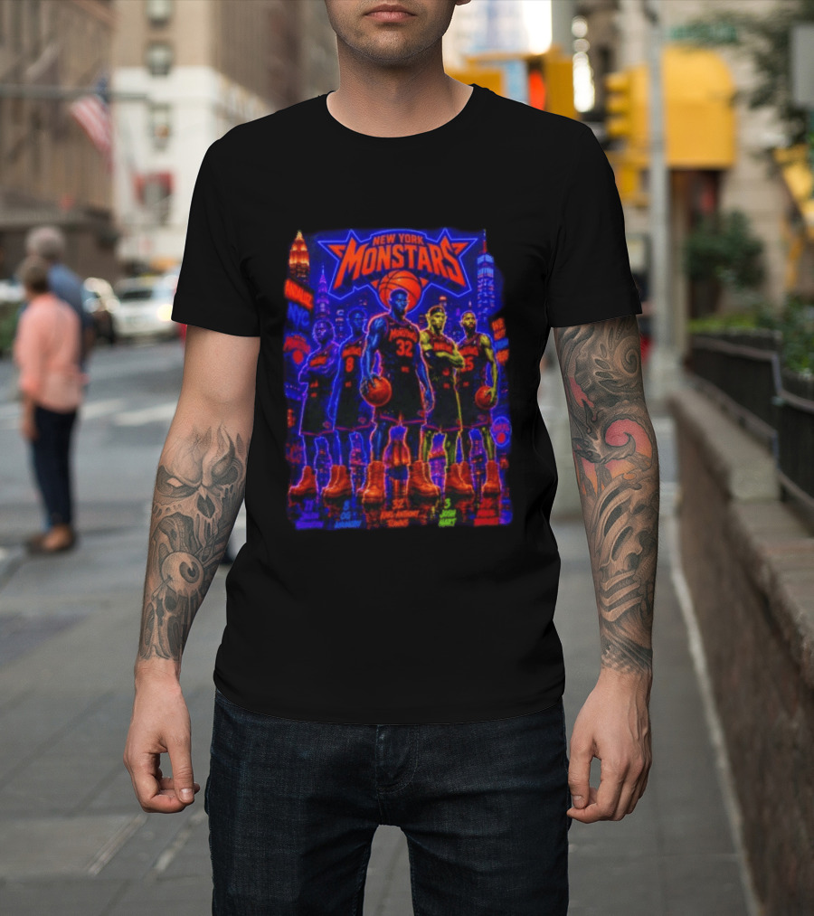 New York Monstars Space Jam Knicks Basketball T-Shirt