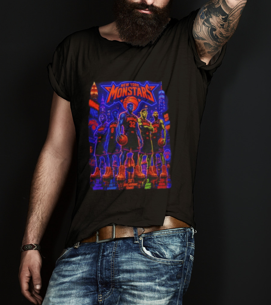 New York Monstars Space Jam Knicks Basketball T-Shirt