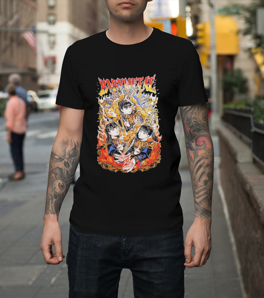 Babymetal Fox God Trio Flames Heavy Metal T-Shirt