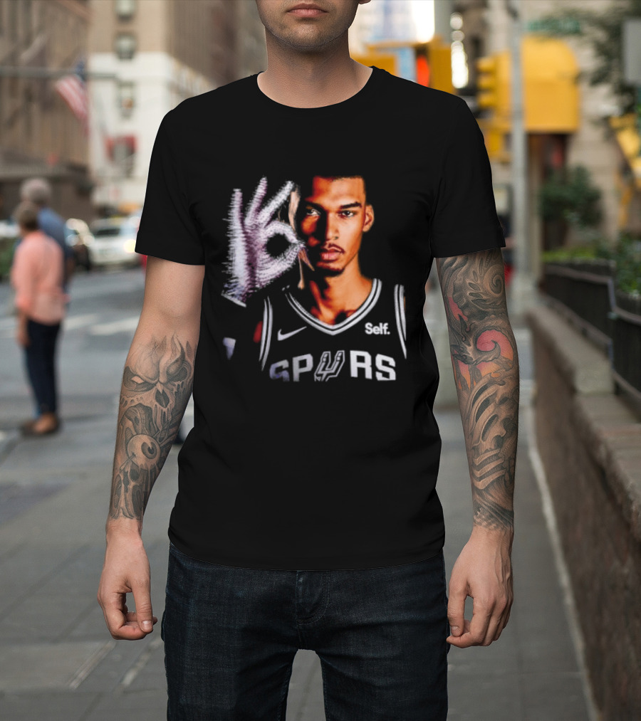 Victor Wembanyama Spurs Iceman Drake Glove T-Shirt