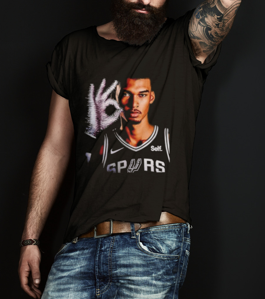 Victor Wembanyama Spurs Iceman Drake Glove T-Shirt