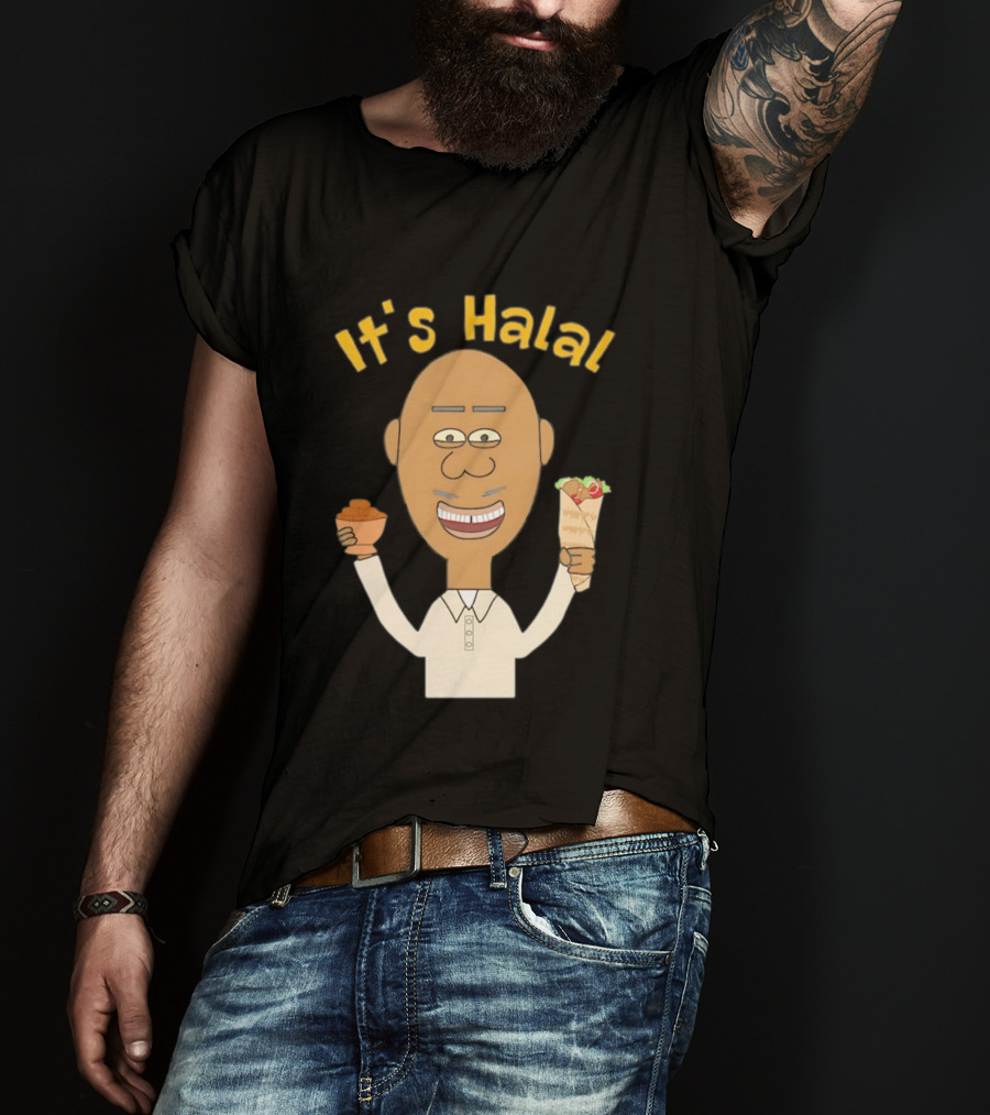 It's Halal Man With Dates And Kebab Celebrating Ramadan T-Shirt