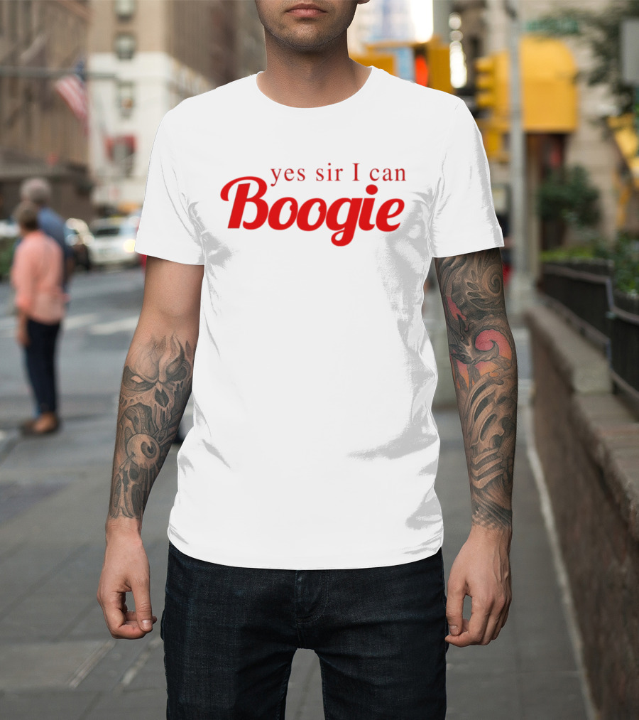 Yes Sir I Can Boogie Vintage Disco Embroidered T-Shirt