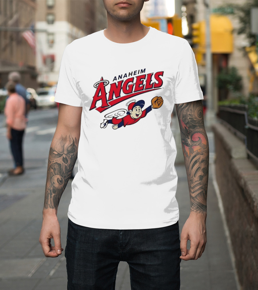 Anaheim Angels Vintage Baseball Flying T-Shirt