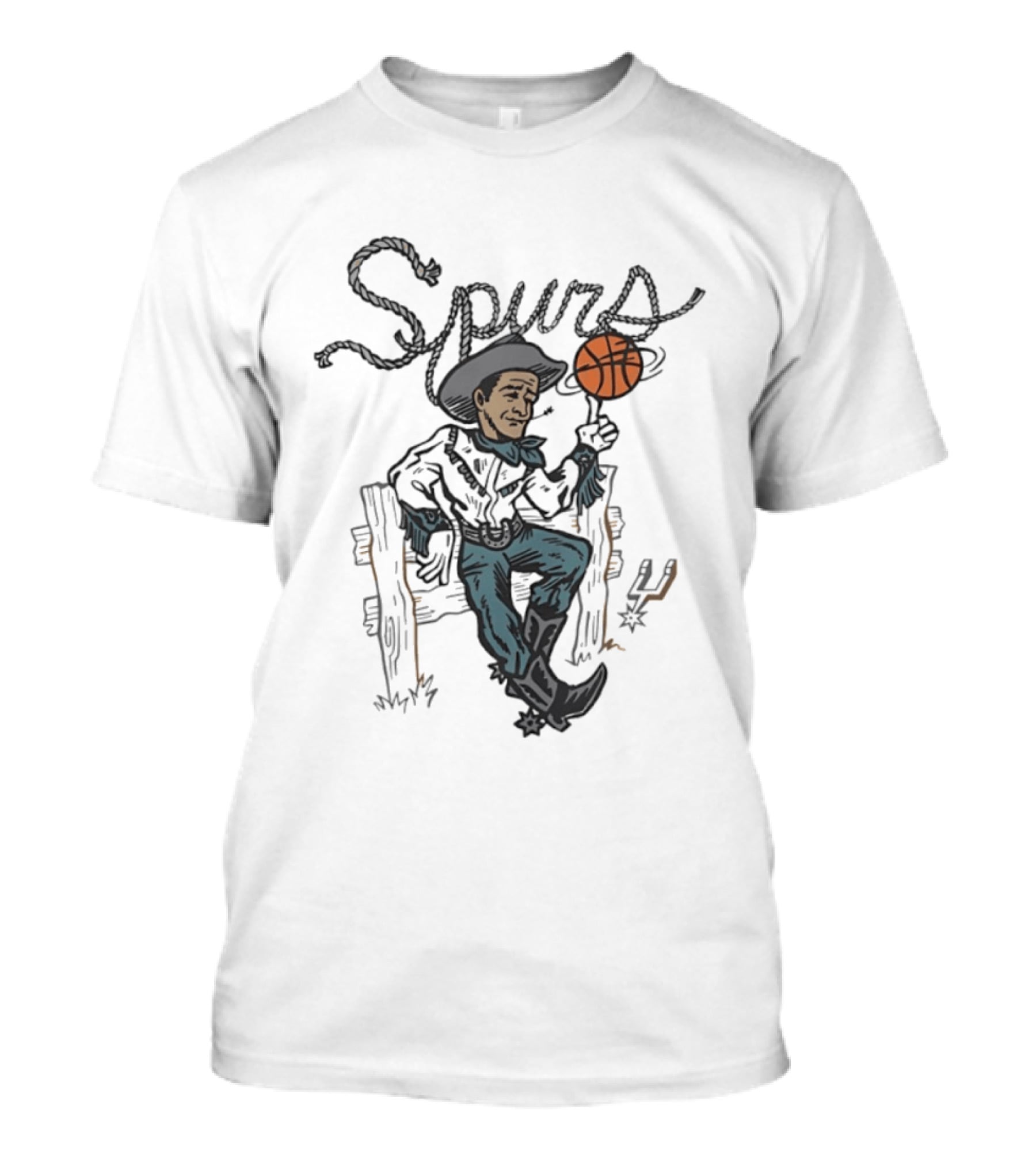 San Antonio Spurs Vintage Cowboy Basketball T-Shirt
