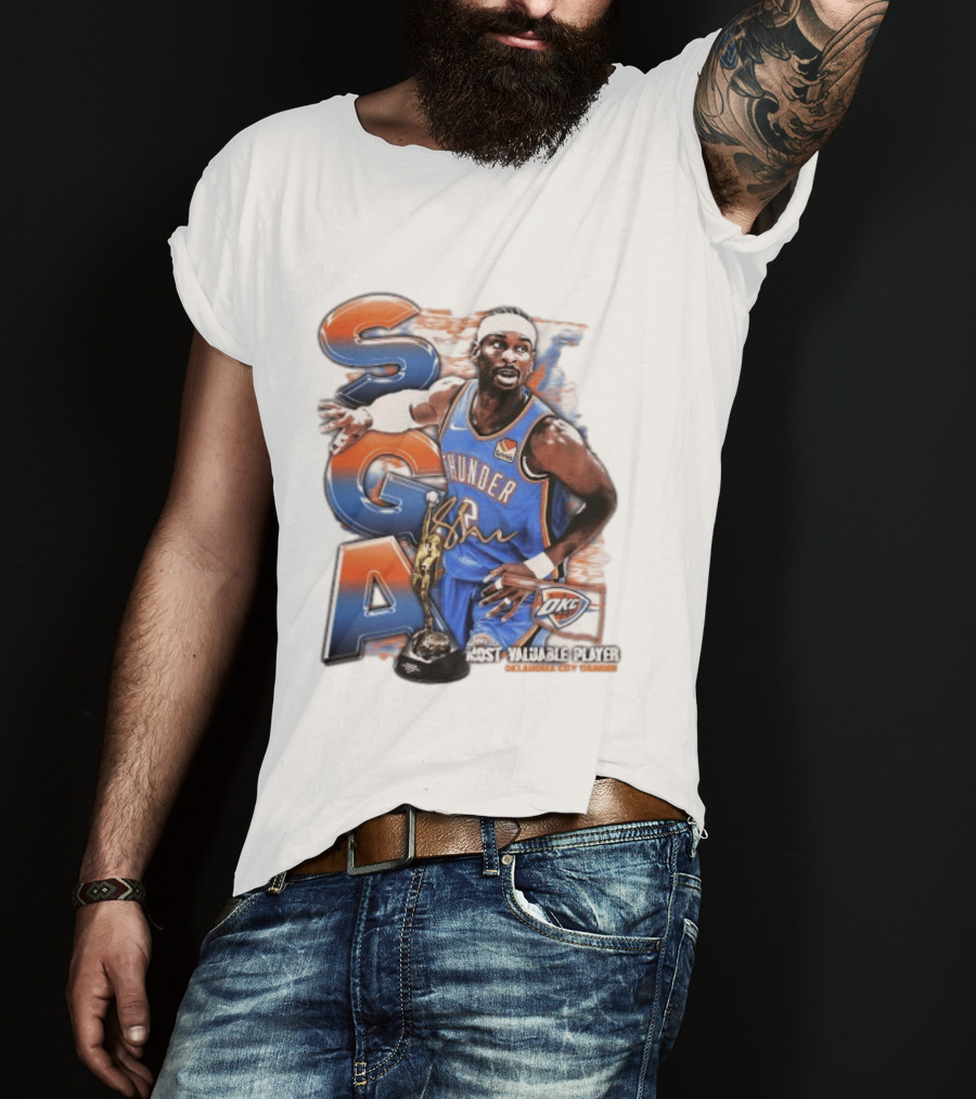Shai Gilgeous Alexander SGA Oklahoma City Thunder Most Valuable Player T-Shirt