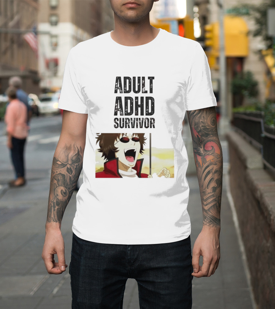 Sakamoto Tatsuma Anime Character Adult ADHD Survivor T-Shirt