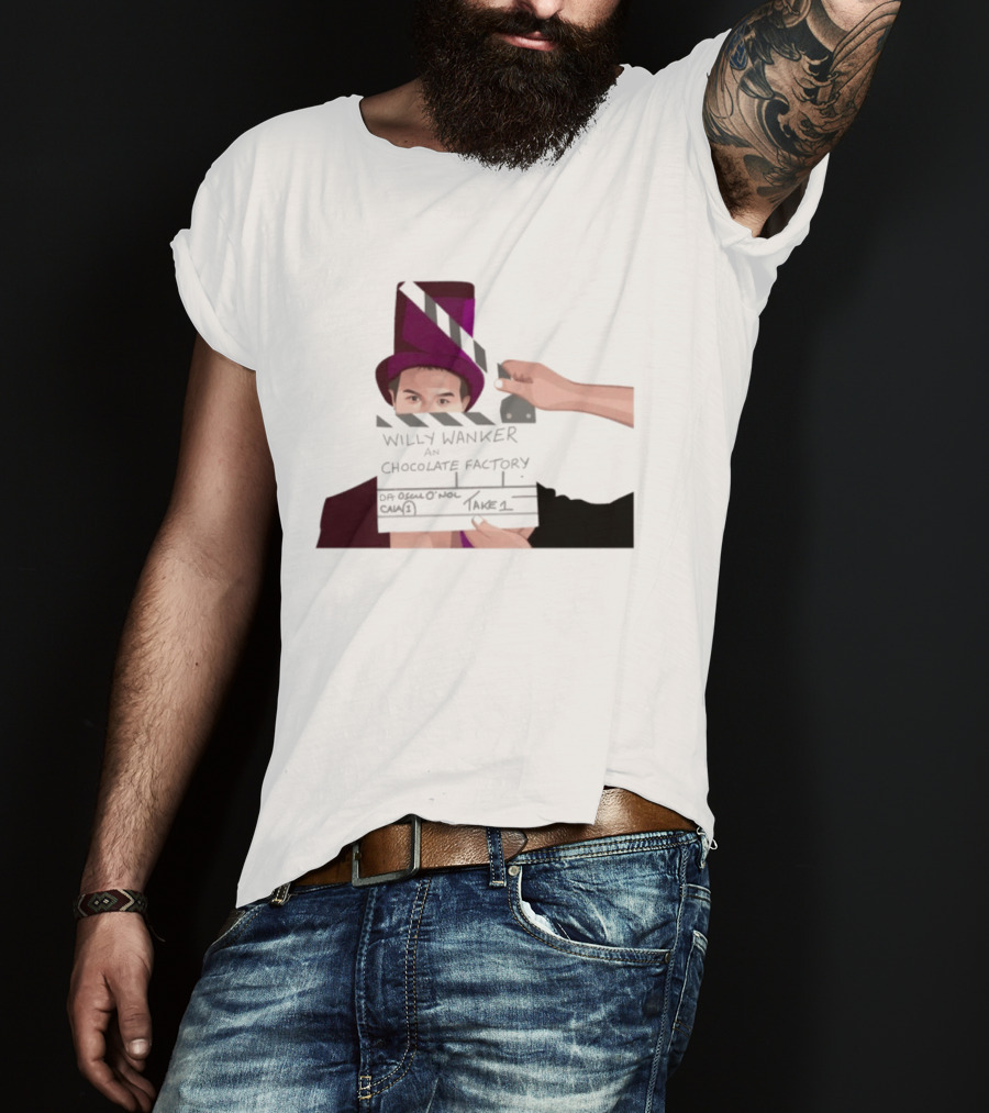 Max And Paddy Willy Wanker Chocolate Factory Movie Scene Take 1 T-Shirt