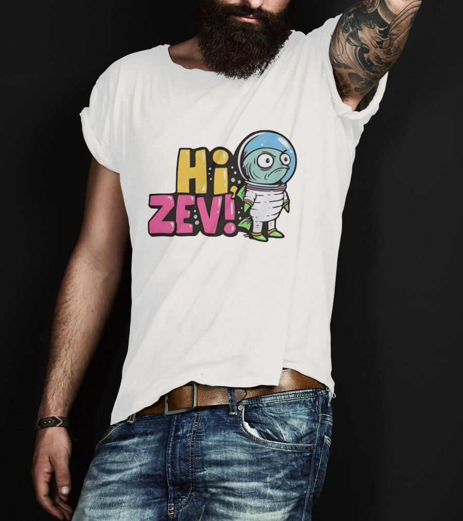 Hi Zev Astronaut Fish NBA New York Knicks Jalen Brunson Cartoon T-Shirt