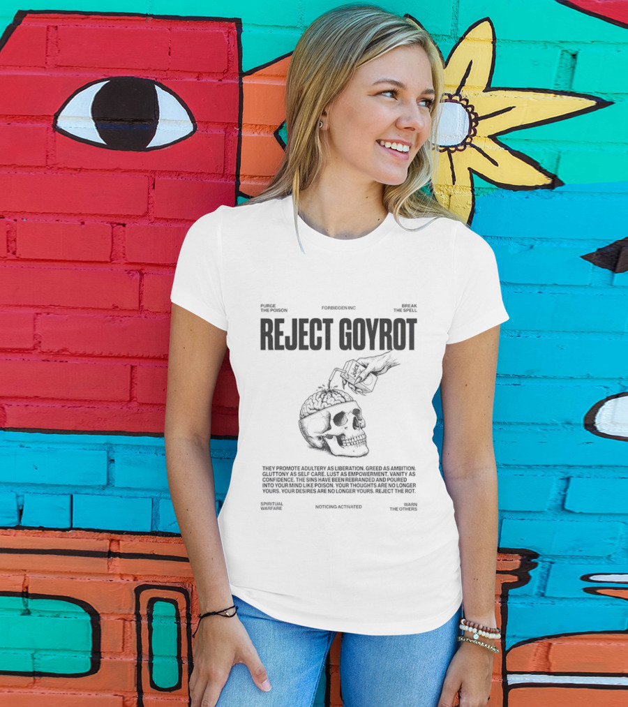 Reject Goyrot Forbidden Inc Purge The Poison Break The Spell Spiritual Warfare Skater Skull T-Shirt