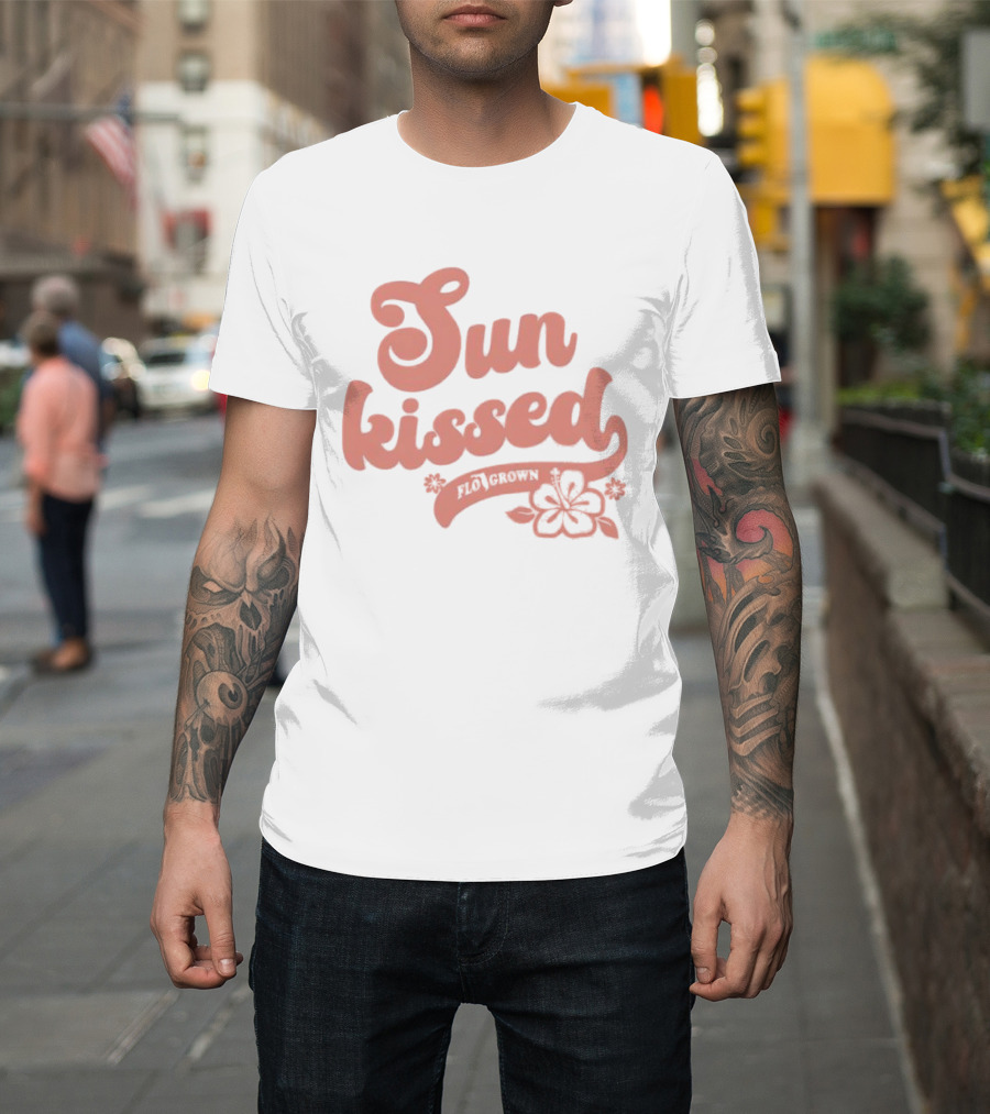Sun Kissed Flo Grown Florida Hibiscus Flower Beach Summer T-Shirt