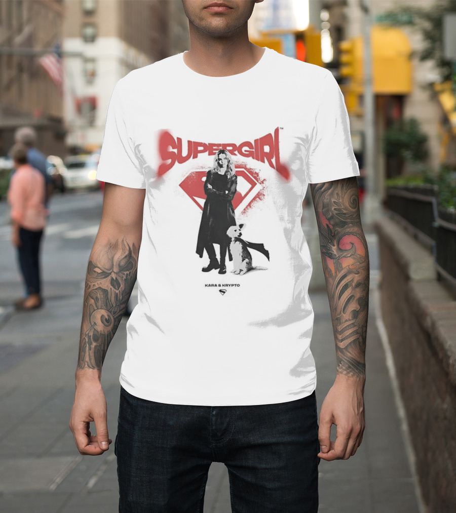 Supergirl Kara And Krypto Superman Shield DC Comics T-Shirt