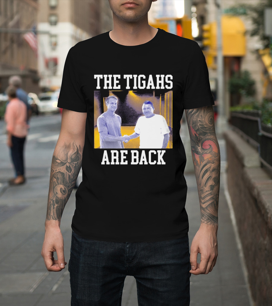 The Tigahs Are Back Brian Kelly Handshake T-Shirt