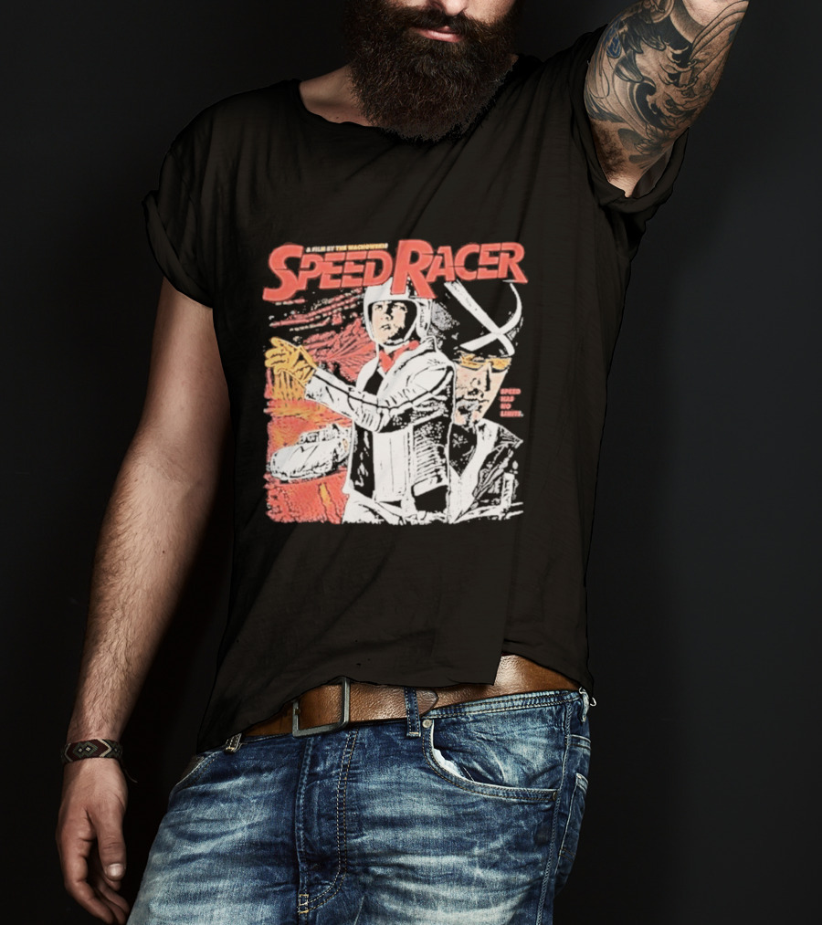 Speed Racer Movie Mach 5 Racer X Manga Style Wachowskis Film T-Shirt