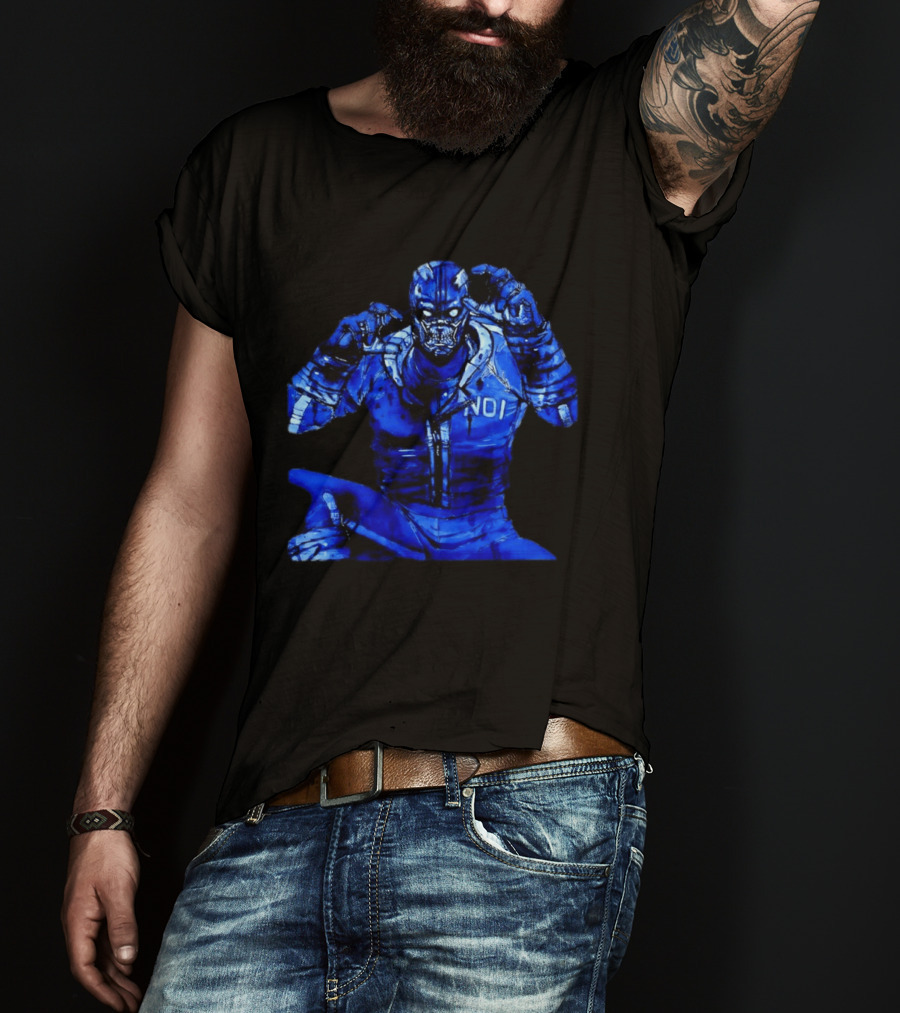 Cyberpunk Demon NDI Blue Warrior T-Shirt