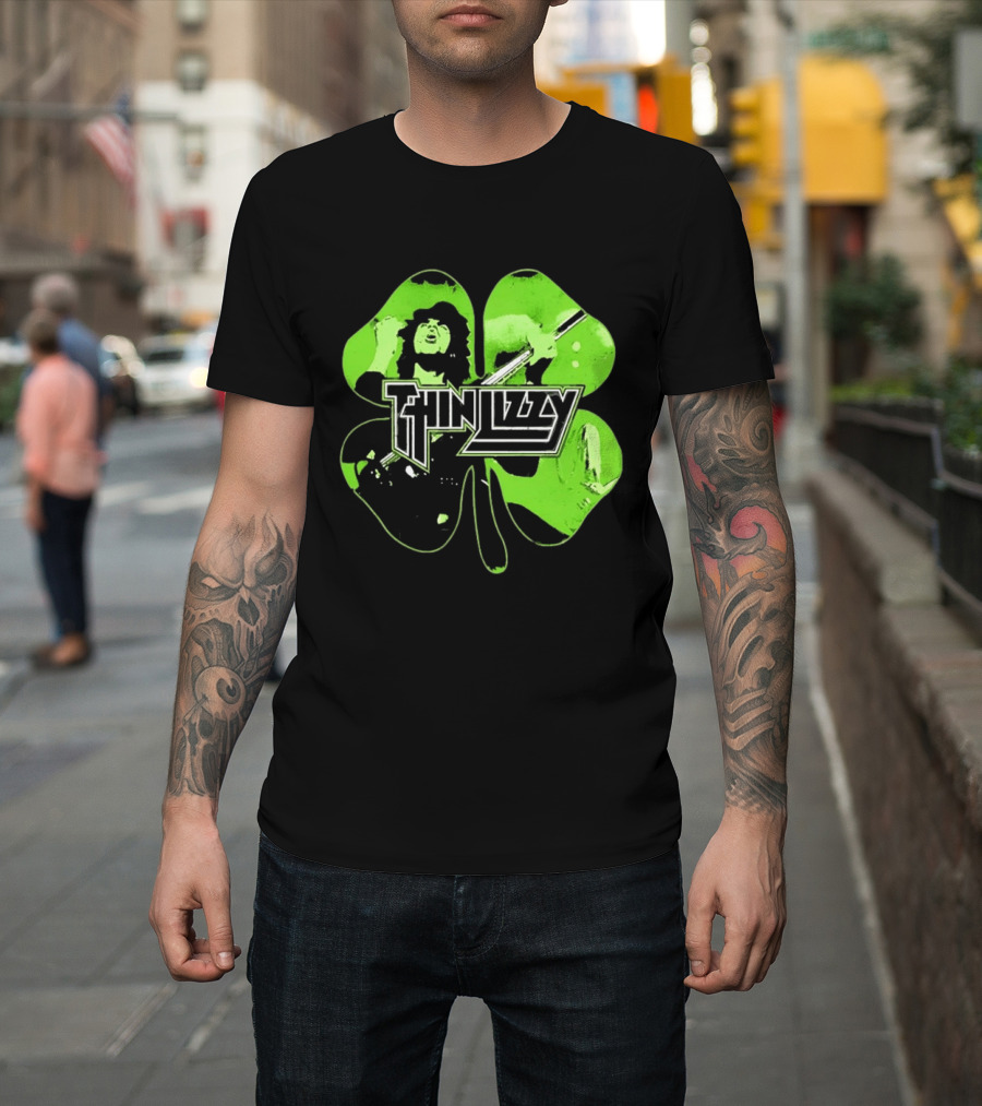 Thin Lizzy Irish Rock Band Green Clover St. Patrick's Day 2026 T-Shirt