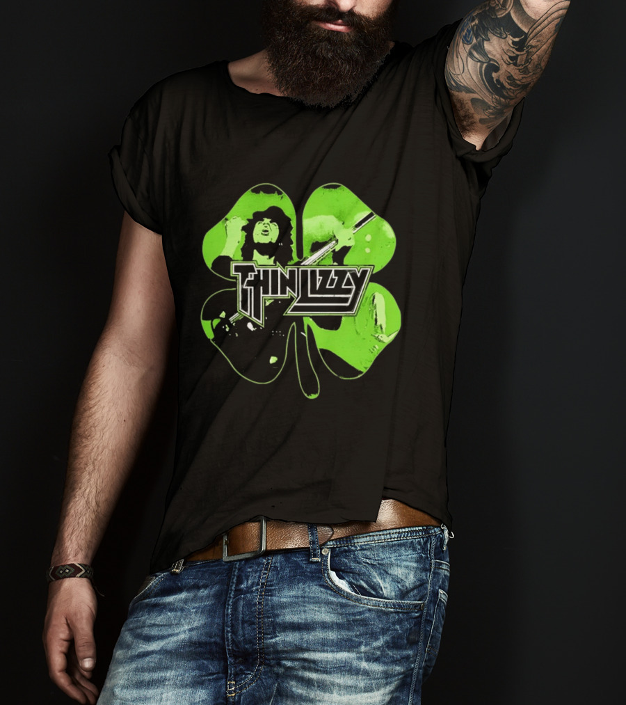 Thin Lizzy Irish Rock Band Green Clover St. Patrick's Day 2026 T-Shirt