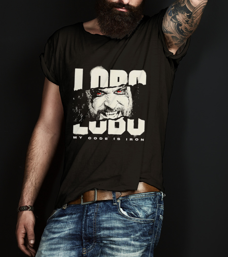 Lobo Ludu My Code Is Iron WWE Pro Wrestling Monster Red Eyes Fangs Wrestlemania 2026 T-Shirt