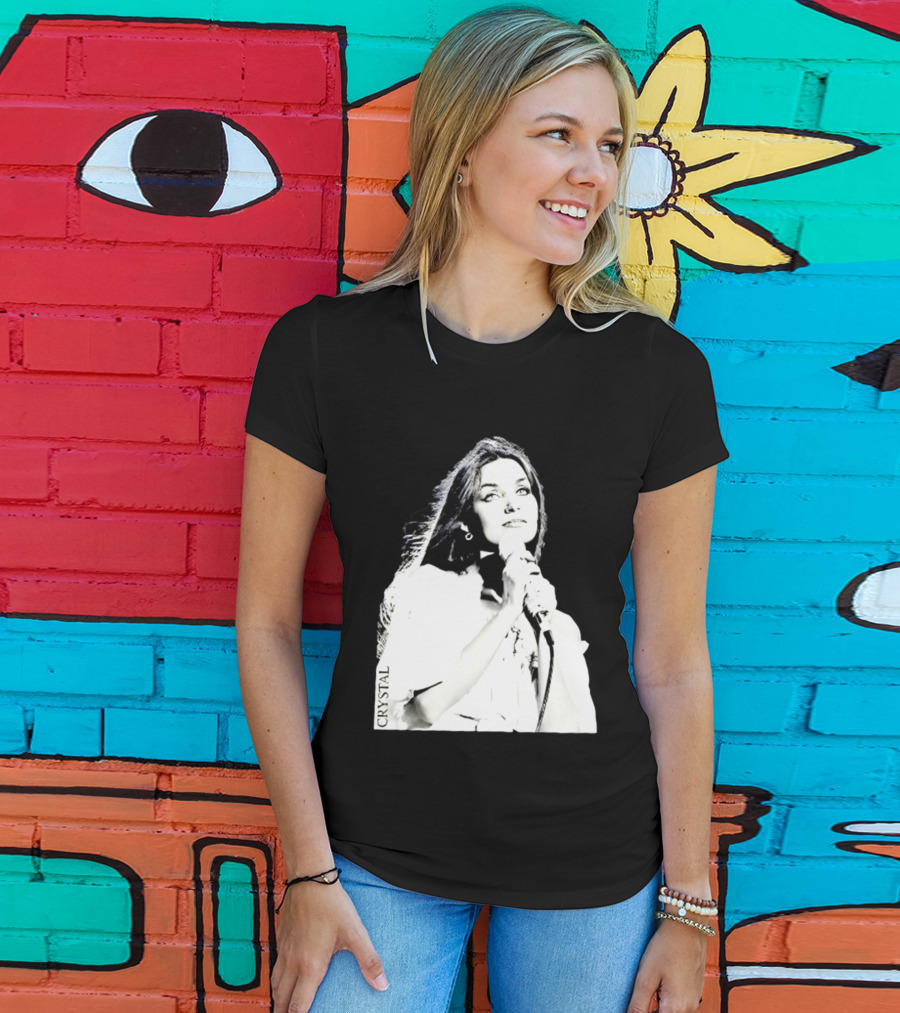 Mick Foley AEW Crystal Gayle Microphone Iconic Singer T-Shirt