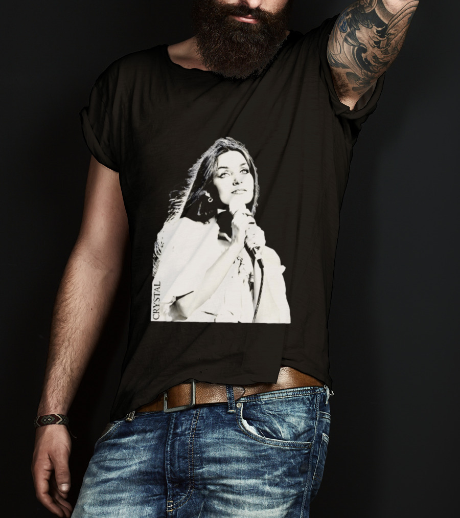 Mick Foley AEW Crystal Gayle Microphone Iconic Singer T-Shirt