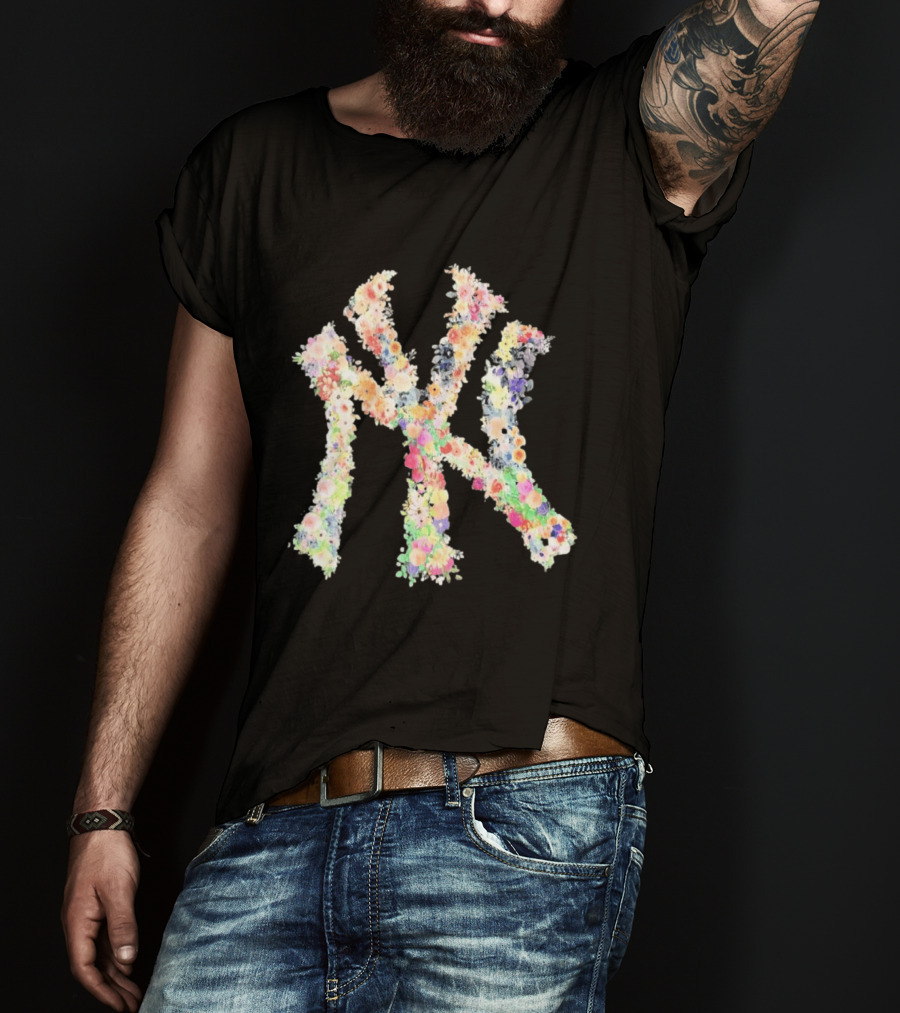 New York Yankees NY Floral Pattern Blossoms T-Shirt
