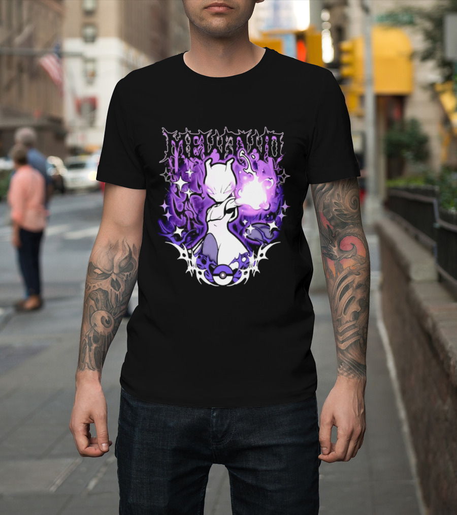 Gothic Mewtwo Psychic Legendary Pokemon T-Shirt