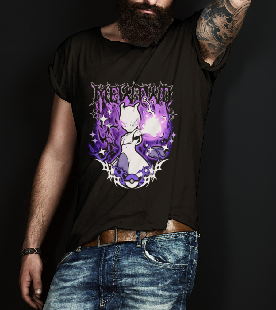 Gothic Mewtwo Psychic Legendary Pokemon T-Shirt